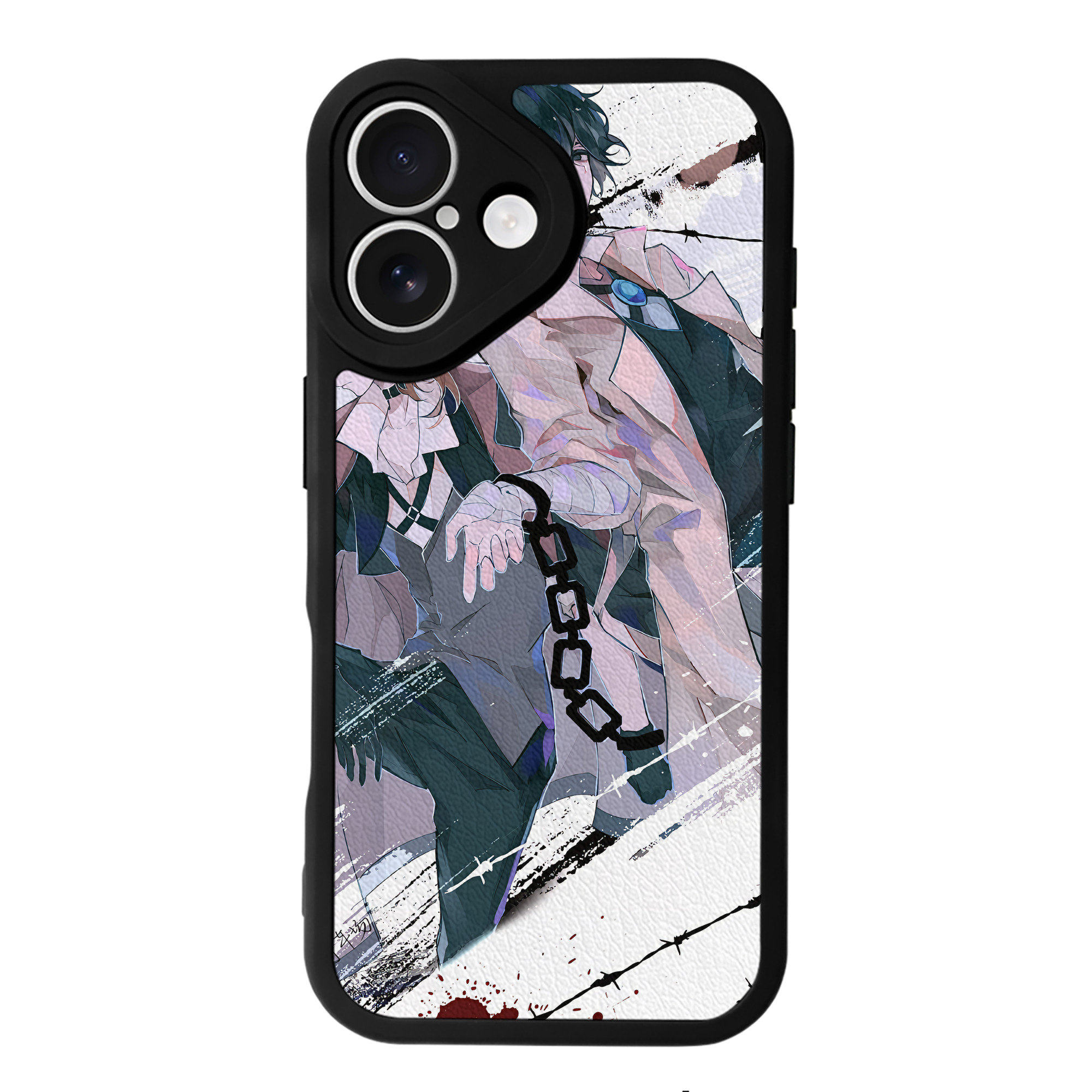 （画像用） 文豪ストレイドッグス Bungo Stray Dogs 【iPhone 16シリーズ対応】シリコンスマホケース（レザー調） 材質：シリコン